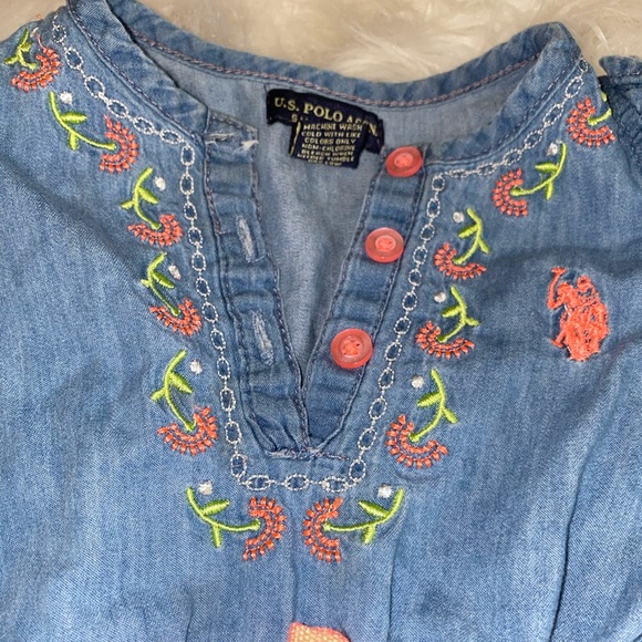 U.S Polo Assn Babygirl Romper - Picture 3 of 5